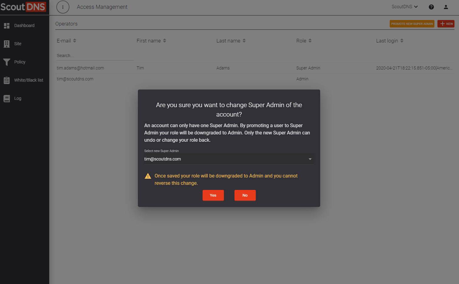 Promote New Super Admin