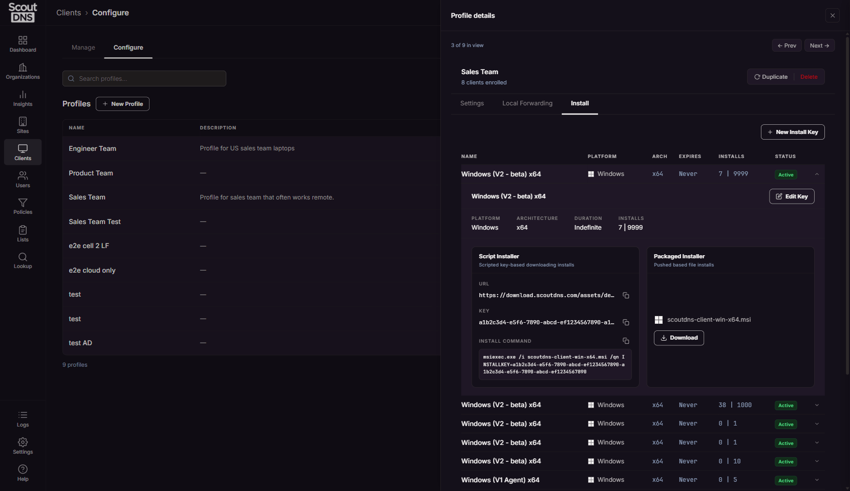 An install key expanded