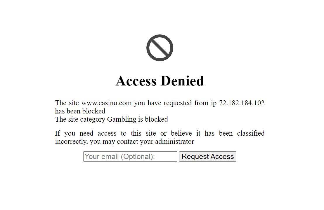 Default content block page
