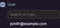 User filter with directory names
