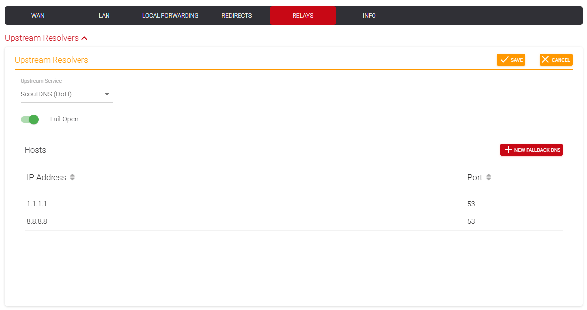 Fail-open backup resolver configuration