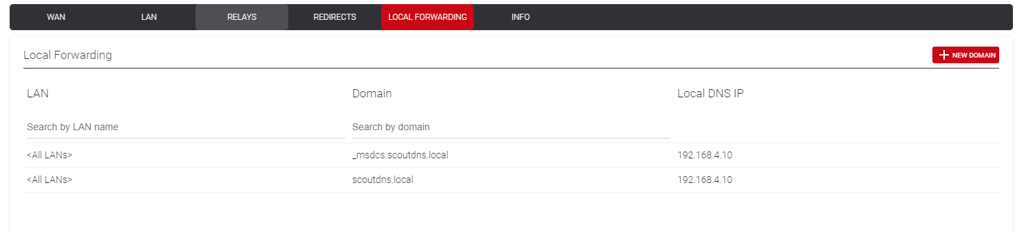 Adding a local forwarder