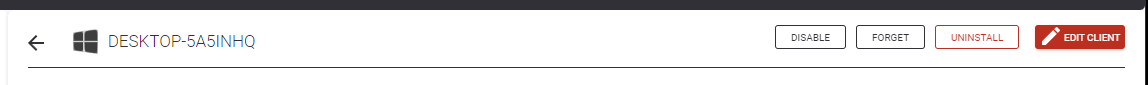 Remote actions on the Client Details view