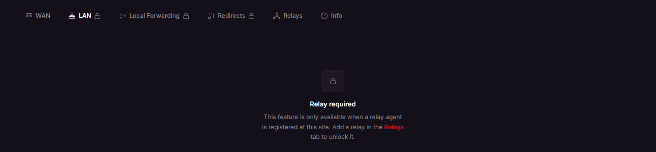 The relay gate on a site with no relay