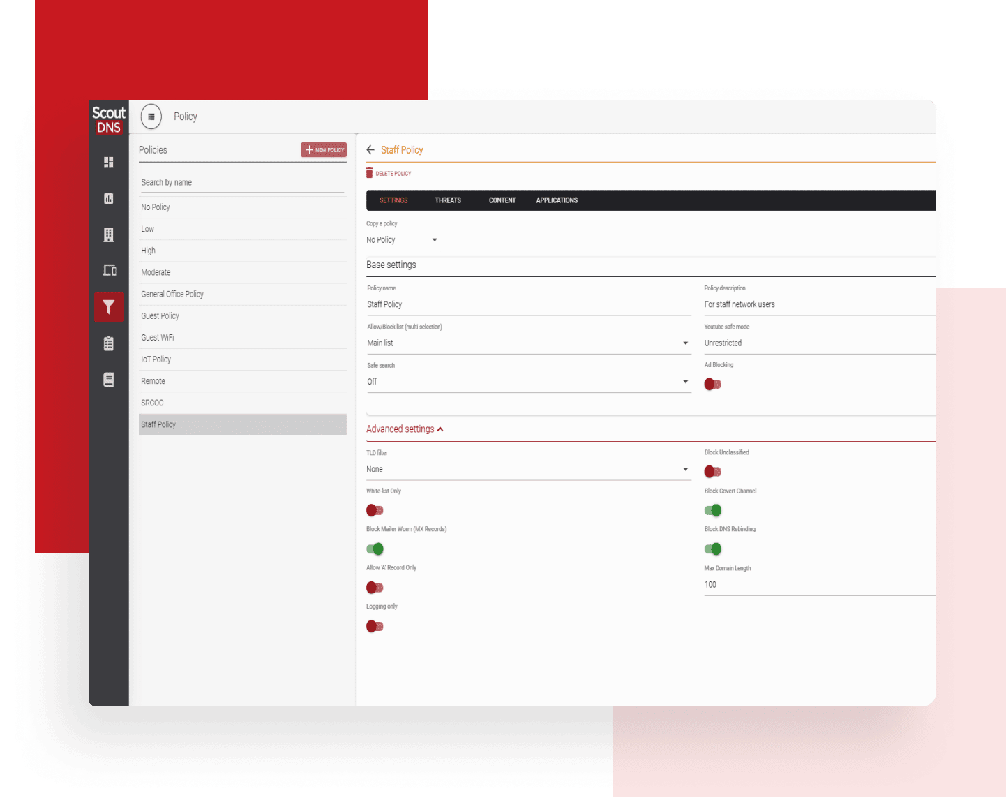 Advanced DNS threat management background