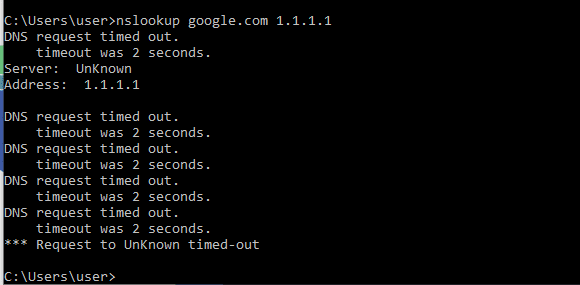 Confirming other DNS requests are dropped