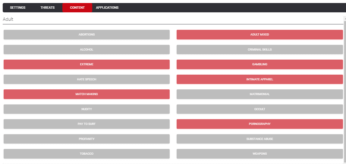 content filter