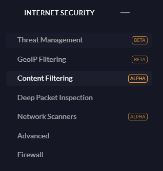 UDM Pro Internet Security Options