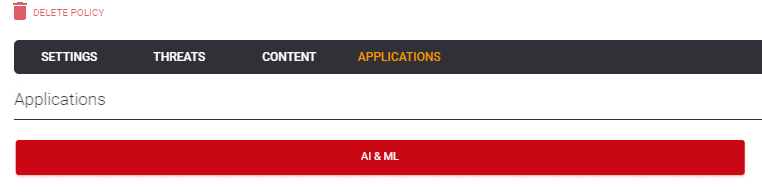 Block A.I. and M.L. sites with new AI/ML Application Category